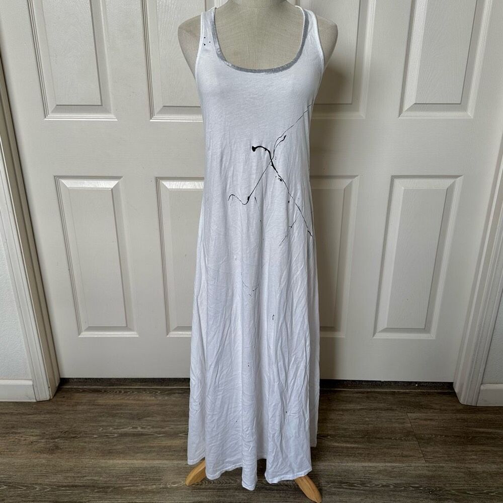 Wu'Side Firenze long white sleeveless  maxi dress